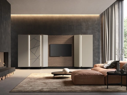 Soggiorno con pensili terminali