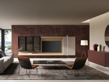 Soggiorno Lucifer con schienale Quercia